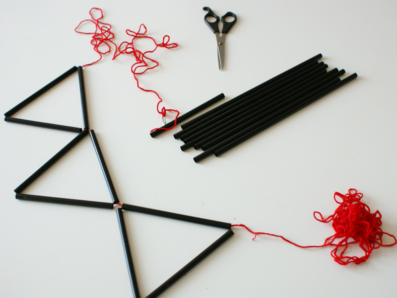 Strohhalmwimpelkette