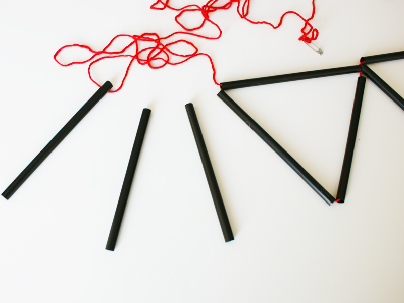 Strohhalmwimpelkette