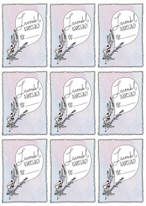 Lavendel-Badesalz-Etikett-Freebie