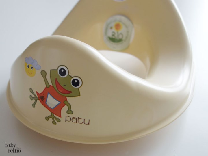WC-Sitz-Toilettensitz-Bio-Patu-beige-Druck-Frosch-Patu-kompostierbar